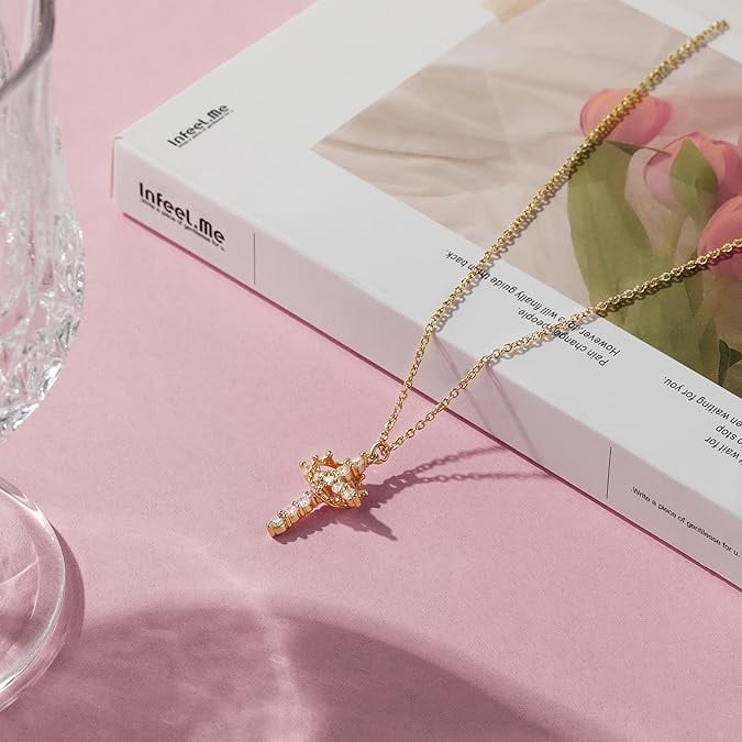 🎅Soldes de Noël - 50 % de réduction🎄Collier pendentif couronne avec croix