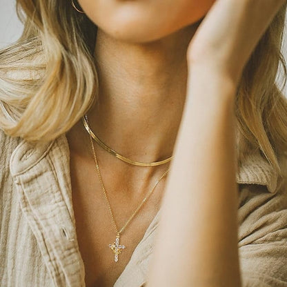 🎅Soldes de Noël - 50 % de réduction🎄Collier pendentif couronne avec croix