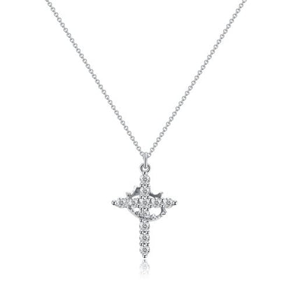 🎅Soldes de Noël - 50 % de réduction🎄Collier pendentif couronne avec croix