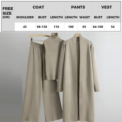 🔥Nur für kurze Zeit 50% Rabatt🔥3-teiliges Set – Herbst-Westen, Cardigan und Hosen