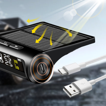 🔥Zeitlich begrenztes Angebot: 50% Rabatt🔥Solarbetriebenes Reifendruckkontrollsystem für vier Räder mit Echtzeit-Anzeige