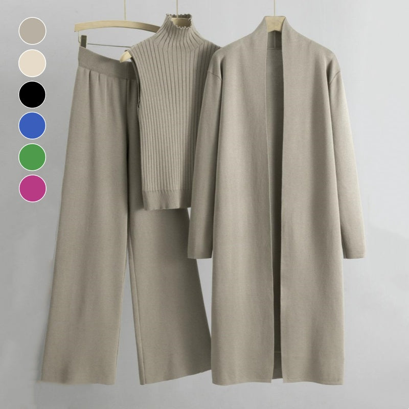 🔥Nur für kurze Zeit 50% Rabatt🔥3-teiliges Set – Herbst-Westen, Cardigan und Hosen