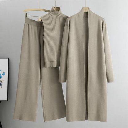 🔥Nur für kurze Zeit 50% Rabatt🔥3-teiliges Set – Herbst-Westen, Cardigan und Hosen