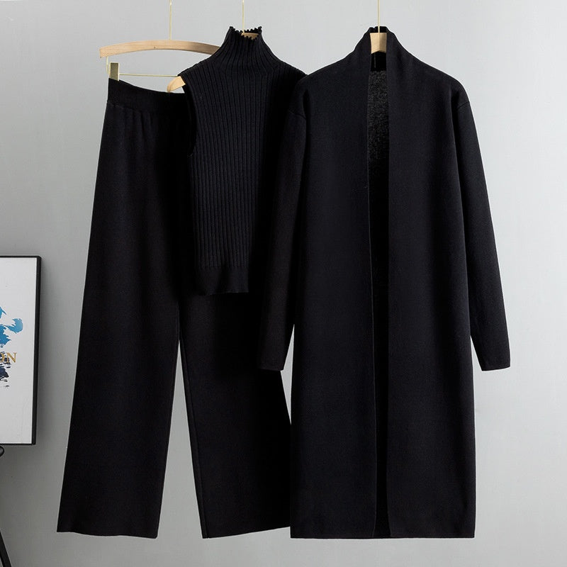 🔥Nur für kurze Zeit 50% Rabatt🔥3-teiliges Set – Herbst-Westen, Cardigan und Hosen