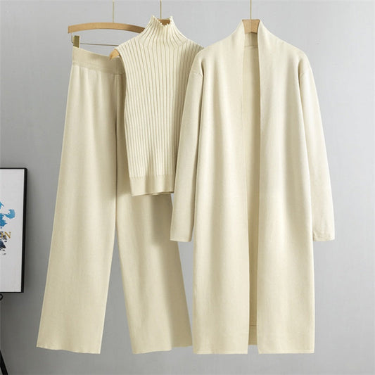 🔥Nur für kurze Zeit 50% Rabatt🔥3-teiliges Set – Herbst-Westen, Cardigan und Hosen