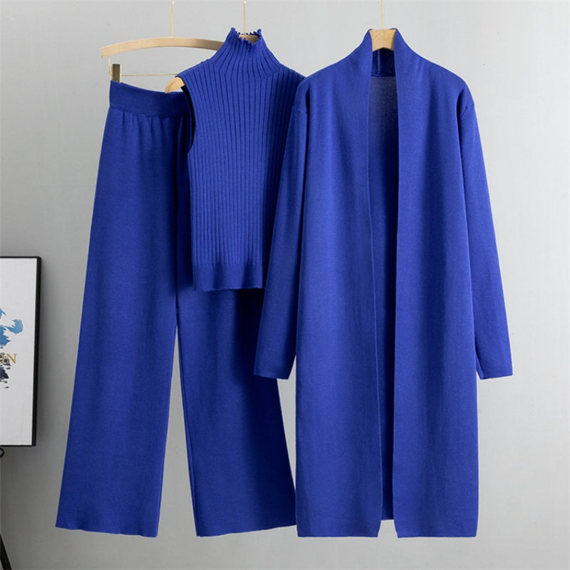 🔥Nur für kurze Zeit 50% Rabatt🔥3-teiliges Set – Herbst-Westen, Cardigan und Hosen