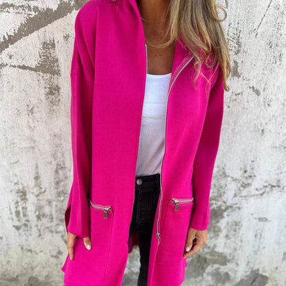 🔥🖤Black Friday Sale:50% Rabatt🔥Freizeitmode Langarm Kapuzenpullover-Jacke mit Reißverschluss