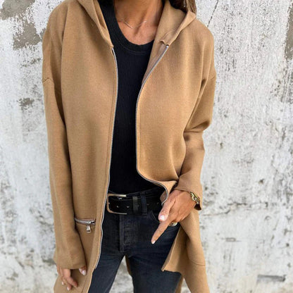 🔥🖤Black Friday Sale:50% Rabatt🔥Freizeitmode Langarm Kapuzenpullover-Jacke mit Reißverschluss