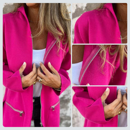 🔥🖤Black Friday Sale:50% Rabatt🔥Freizeitmode Langarm Kapuzenpullover-Jacke mit Reißverschluss