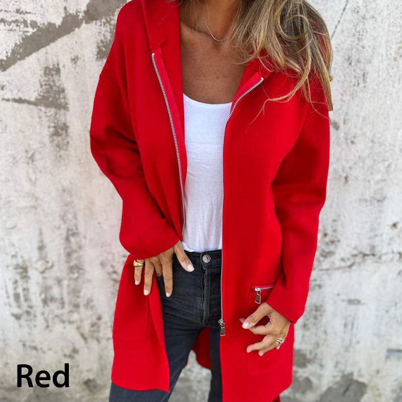 🔥🖤Black Friday Sale:50% Rabatt🔥Freizeitmode Langarm Kapuzenpullover-Jacke mit Reißverschluss