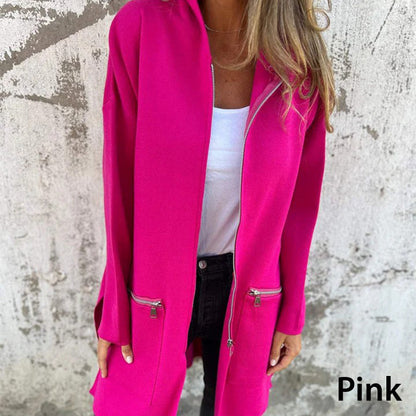 🔥🖤Black Friday Sale:50% Rabatt🔥Freizeitmode Langarm Kapuzenpullover-Jacke mit Reißverschluss