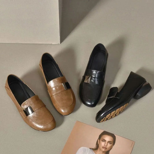 🔥Nur für kurze Zeit 50% Rabatt 🔥Damen Schuhe mit rundem Zeh und klobigem Absatz
