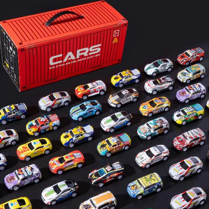 Bestes Geschenk🚗🚗🚗  48 Mini Pull-Back-Autos mit integrierter Garage