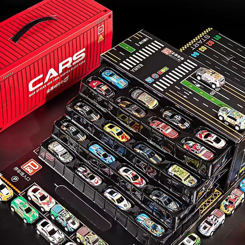 Bestes Geschenk🚗🚗🚗  48 Mini Pull-Back-Autos mit integrierter Garage