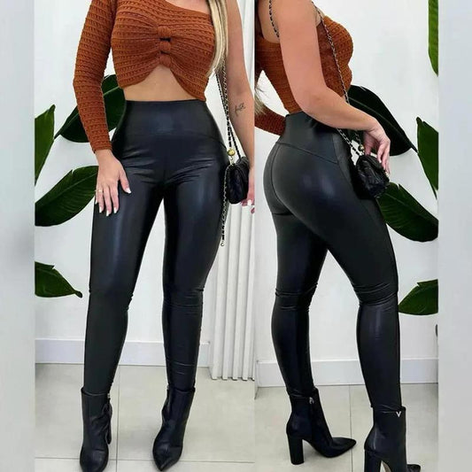 🔥Nur für kurze Zeit 50% Rabatt 🔥Leggings aus Kunstleder für Damen, Freizeit