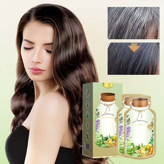 🔥Begrenzte Zeit 50% Rabatt🔥 Rein natürliches Pflanzenhaarfarben-Shampoo, Macht Ihr Haar schön, glänzend und geschmeidig🥳