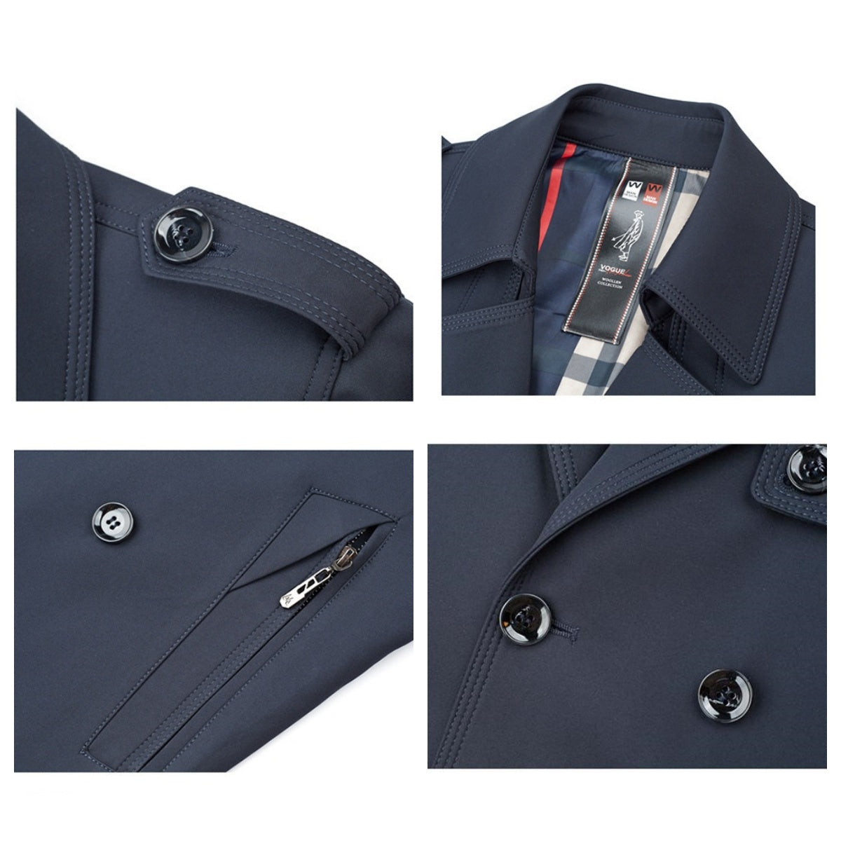 🔥Nur für kurze Zeit 50% Rabatt 🔥Herren Zweireiher Windbreaker Jacke