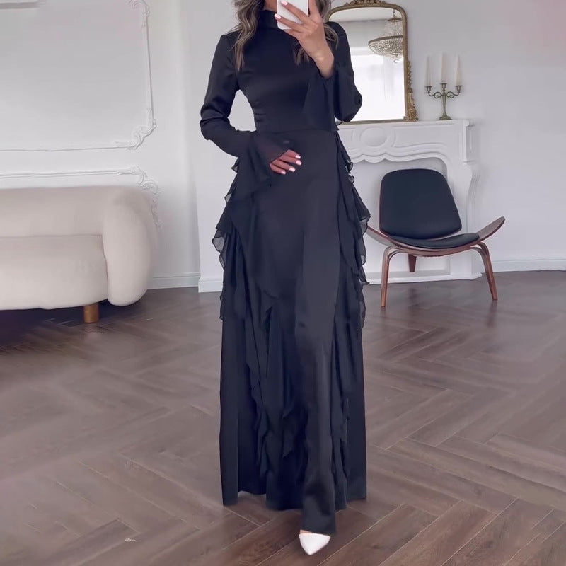 🔥🖤Black Friday Sale: 50% RABATT🔥Schickes, fließendes, glänzendes Kleid für Damen