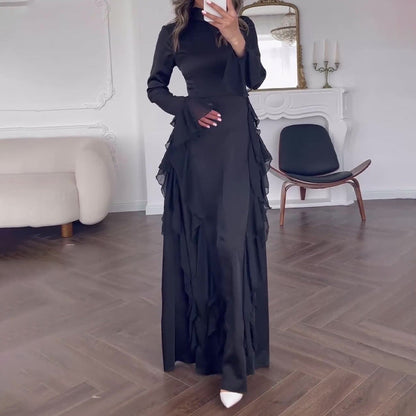 🔥🖤Black Friday Sale: 50% RABATT🔥Schickes, fließendes, glänzendes Kleid für Damen