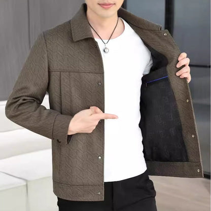 🔥Soldes anticipées du Black Friday : -50 %🔥Veste décontractée à revers boutonnée pour homme avec épaulettes