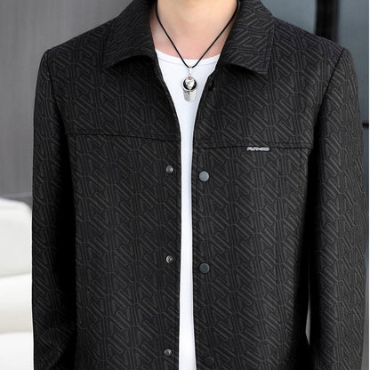 🔥Soldes anticipées du Black Friday : -50 %🔥Veste décontractée à revers boutonnée pour homme avec épaulettes