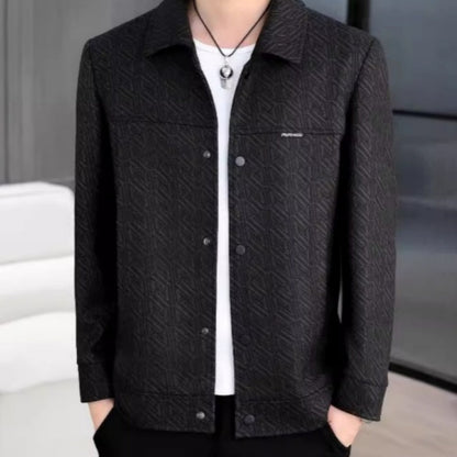🔥Soldes anticipées du Black Friday : -50 %🔥Veste décontractée à revers boutonnée pour homme avec épaulettes