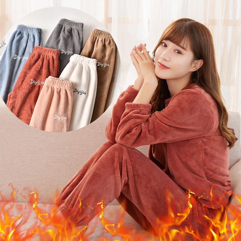 🔥Früher Black Friday Sale: 50% RABATT🔥Damen Loungewear Schlafanzug aus warmem Korallenfleece