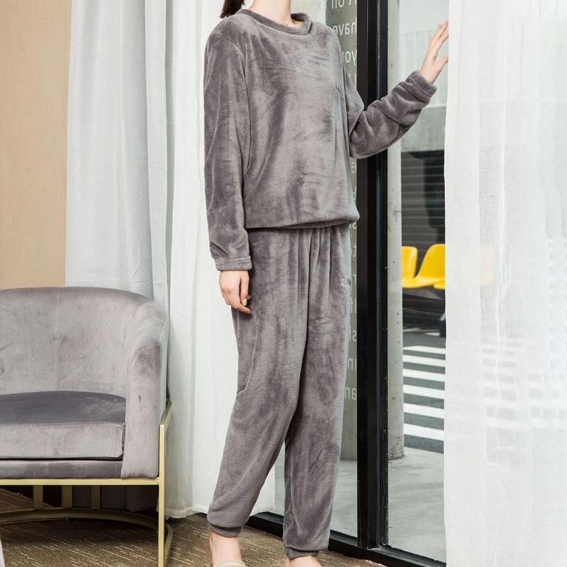 🔥Früher Black Friday Sale: 50% RABATT🔥Damen Loungewear Schlafanzug aus warmem Korallenfleece