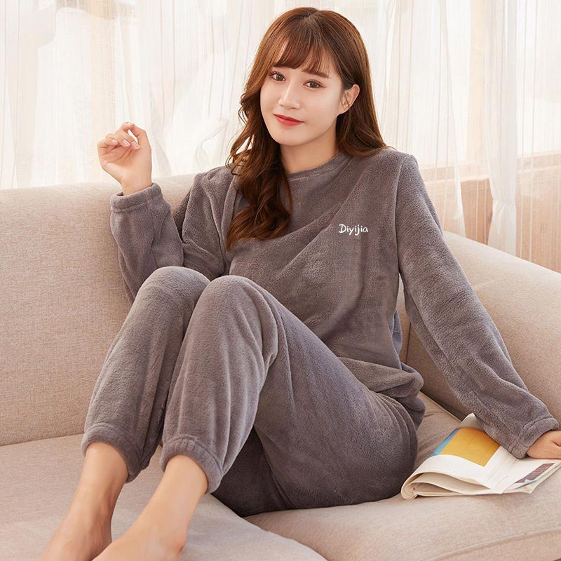 🔥Früher Black Friday Sale: 50% RABATT🔥Damen Loungewear Schlafanzug aus warmem Korallenfleece