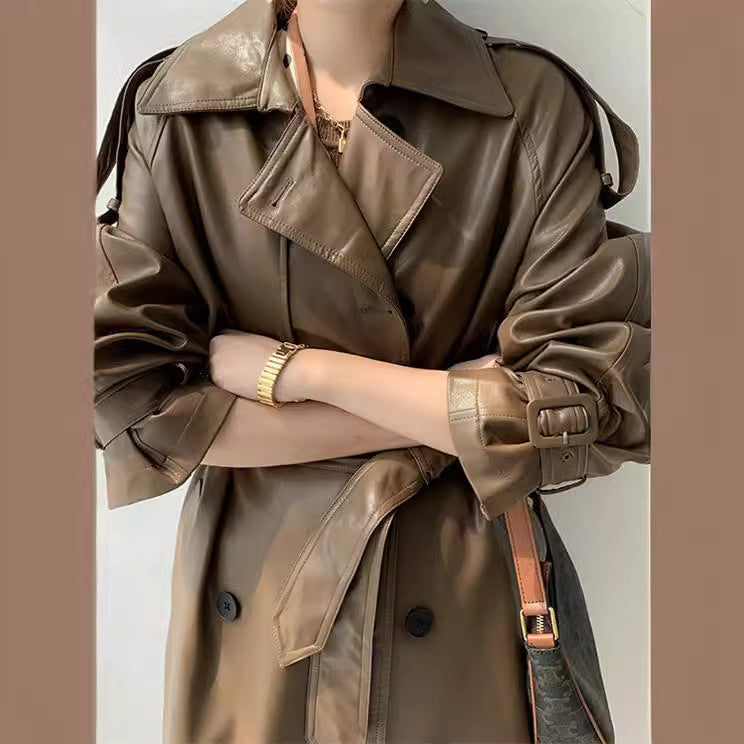 🔥Early Black Friday Sale:50% RABATT🔥Vintage Lederjacke für Damen