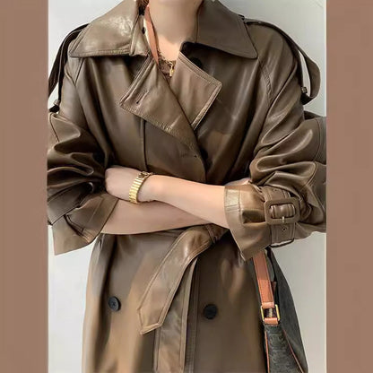 🔥Early Black Friday Sale:50% RABATT🔥Vintage Lederjacke für Damen