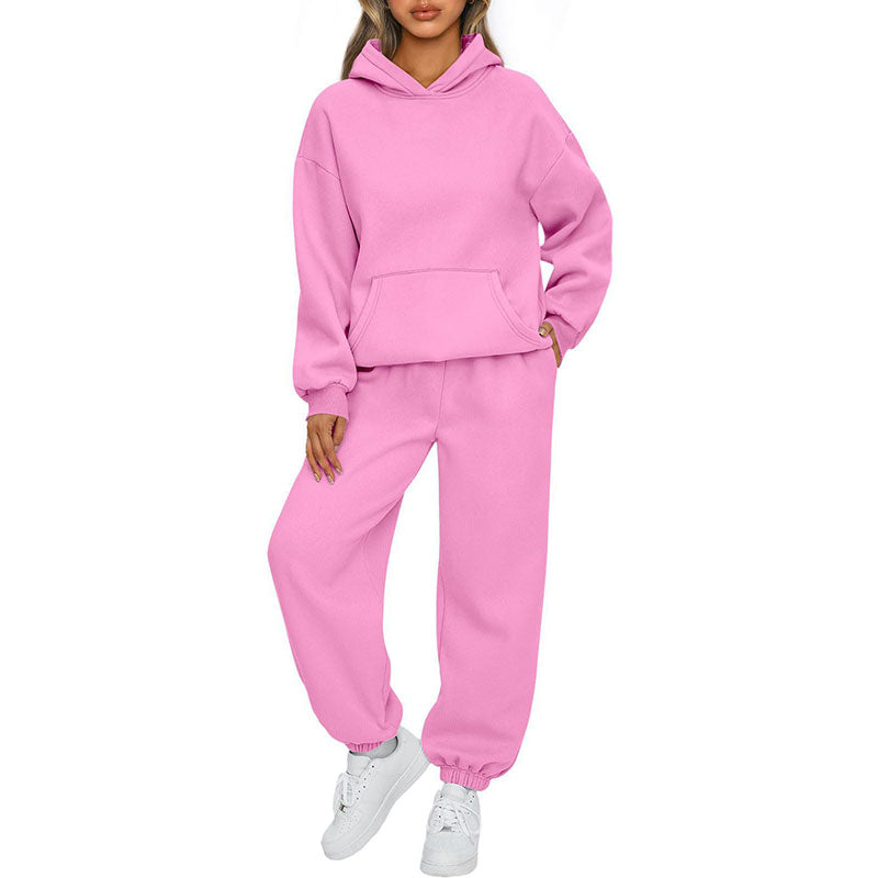 🔥🖤Black Friday Sale: 50% RABATT🔥 Freizeit-Kapuzen-Langarm-Oberteil & Hose 2-teiliges Set