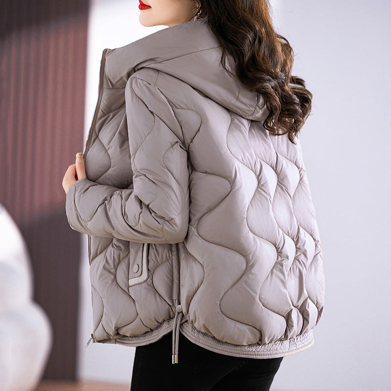 🔥🖤Black Friday Sale:50% RABATT🔥Leichte wattierte Damenjacke mit Kapuze