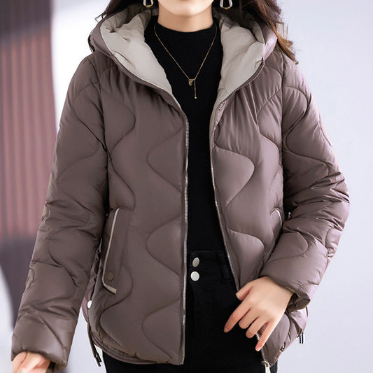 🔥🖤Black Friday Sale:50% RABATT🔥Leichte wattierte Damenjacke mit Kapuze