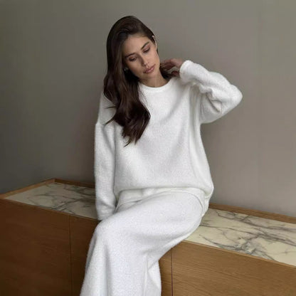 🔥🖤Early Black Friday Sale:50% RABATT🖤Elegantes, gemütliches Pullover- und Faltenrock-Set für Damen