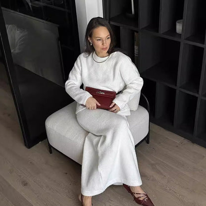 🔥🖤Early Black Friday Sale:50% RABATT🖤Elegantes, gemütliches Pullover- und Faltenrock-Set für Damen