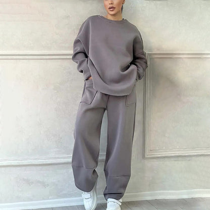 🔥🖤Black Friday Sale: 50% Rabatt🔥Damen 2-teiliges Oversized Sweatshirt-Set