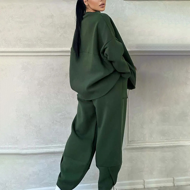🔥🖤Black Friday Sale: 50% Rabatt🔥Damen 2-teiliges Oversized Sweatshirt-Set